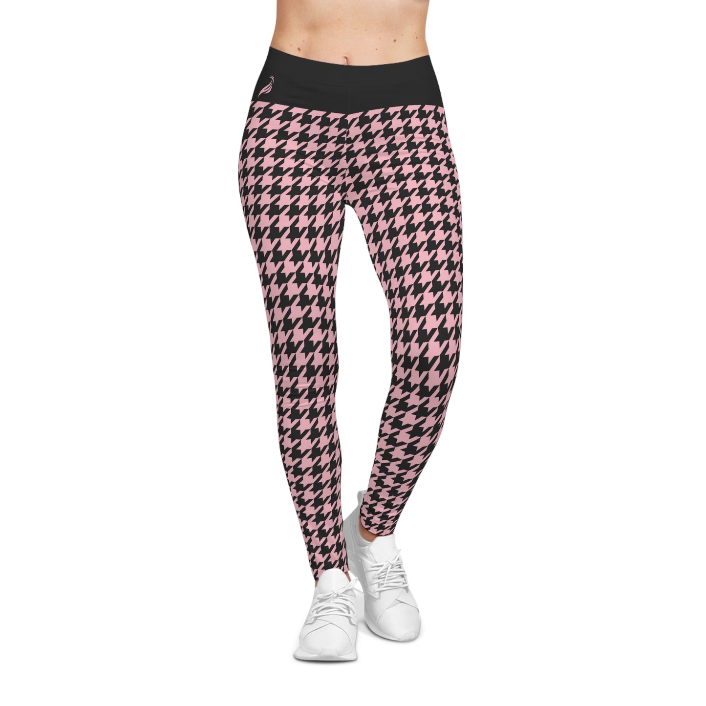 Casual Leggings | Hound's Tooth | Pink & Black