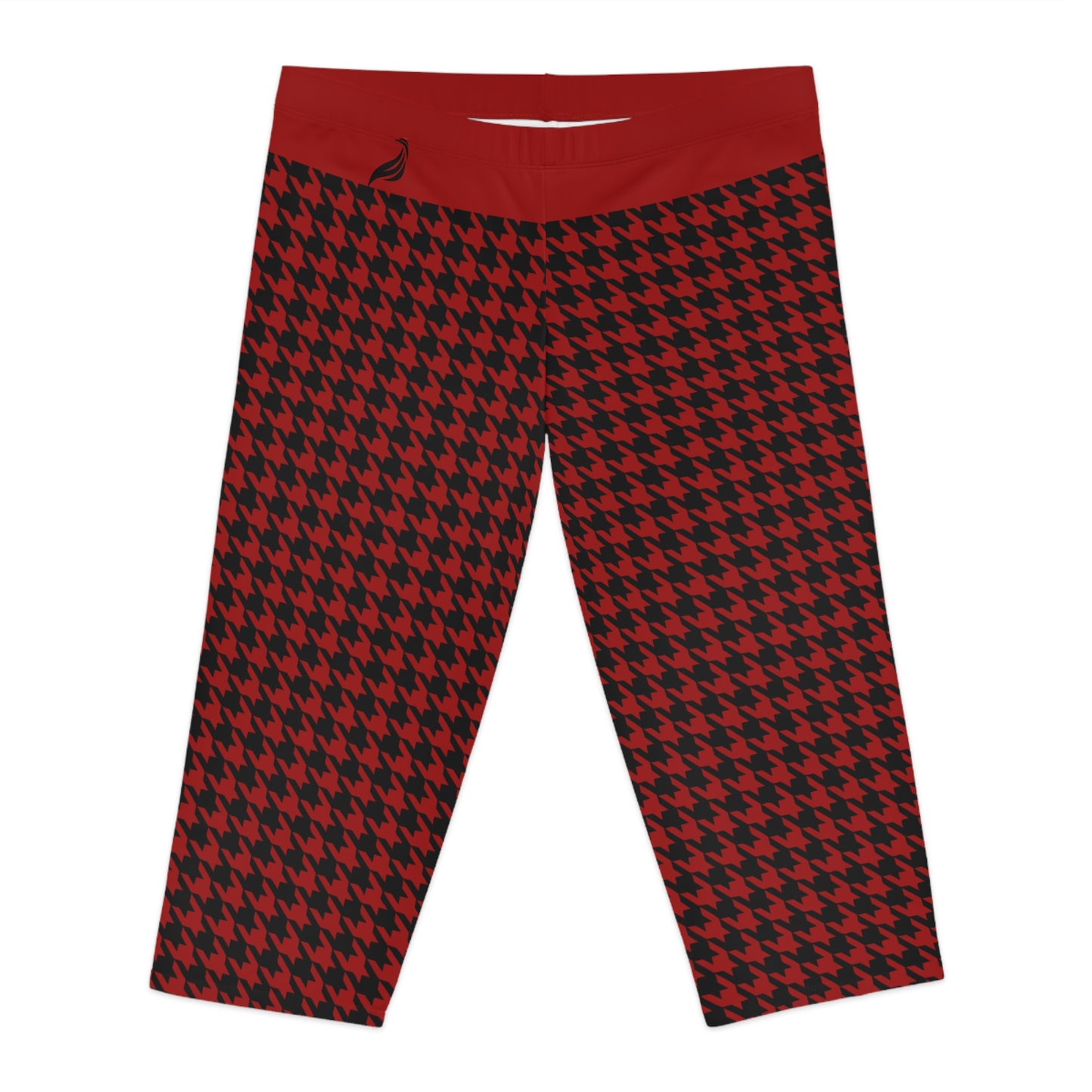 Capri Leggings | Hound's Tooth | Crimson & Black