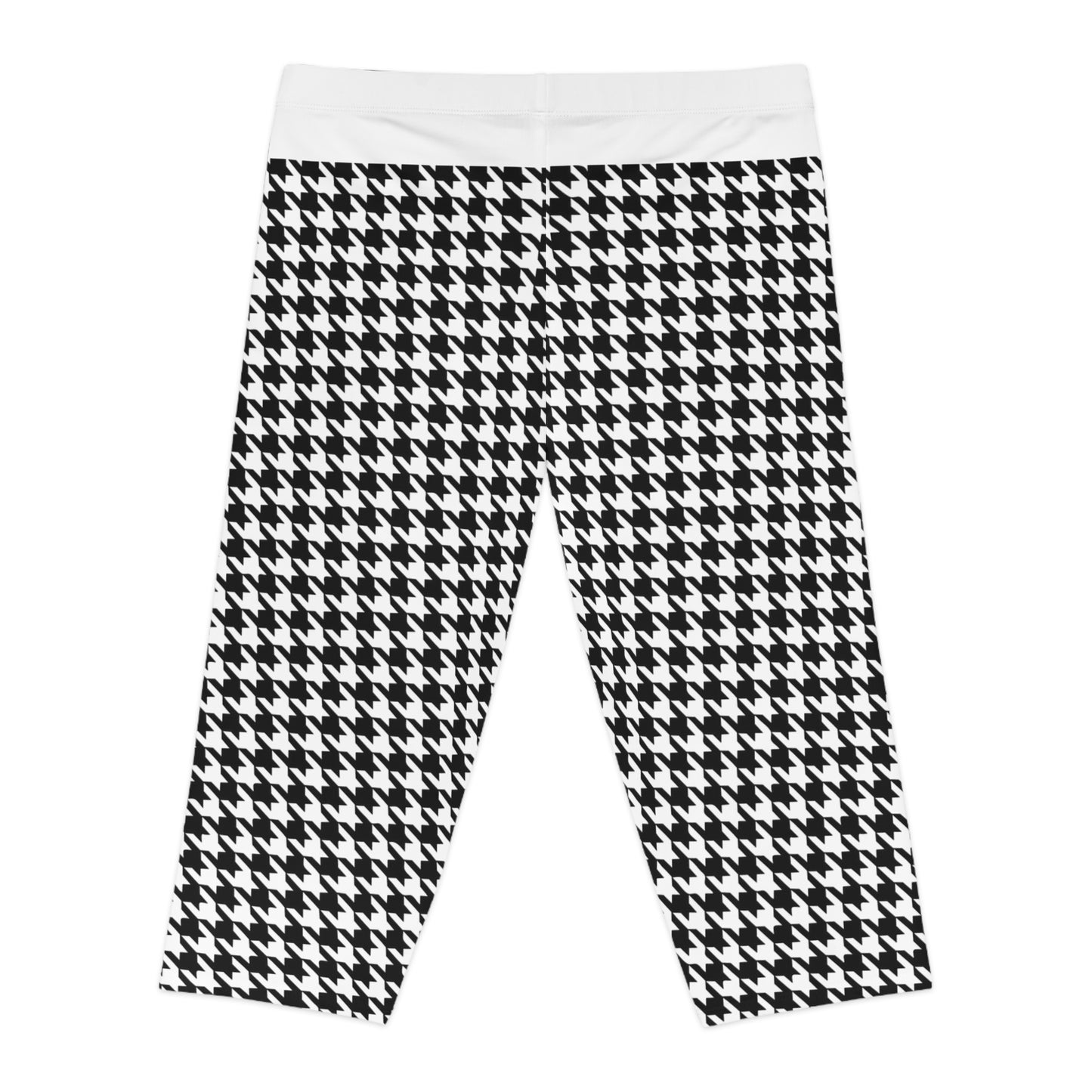 Capri Leggings | Hound's Tooth | White & Black
