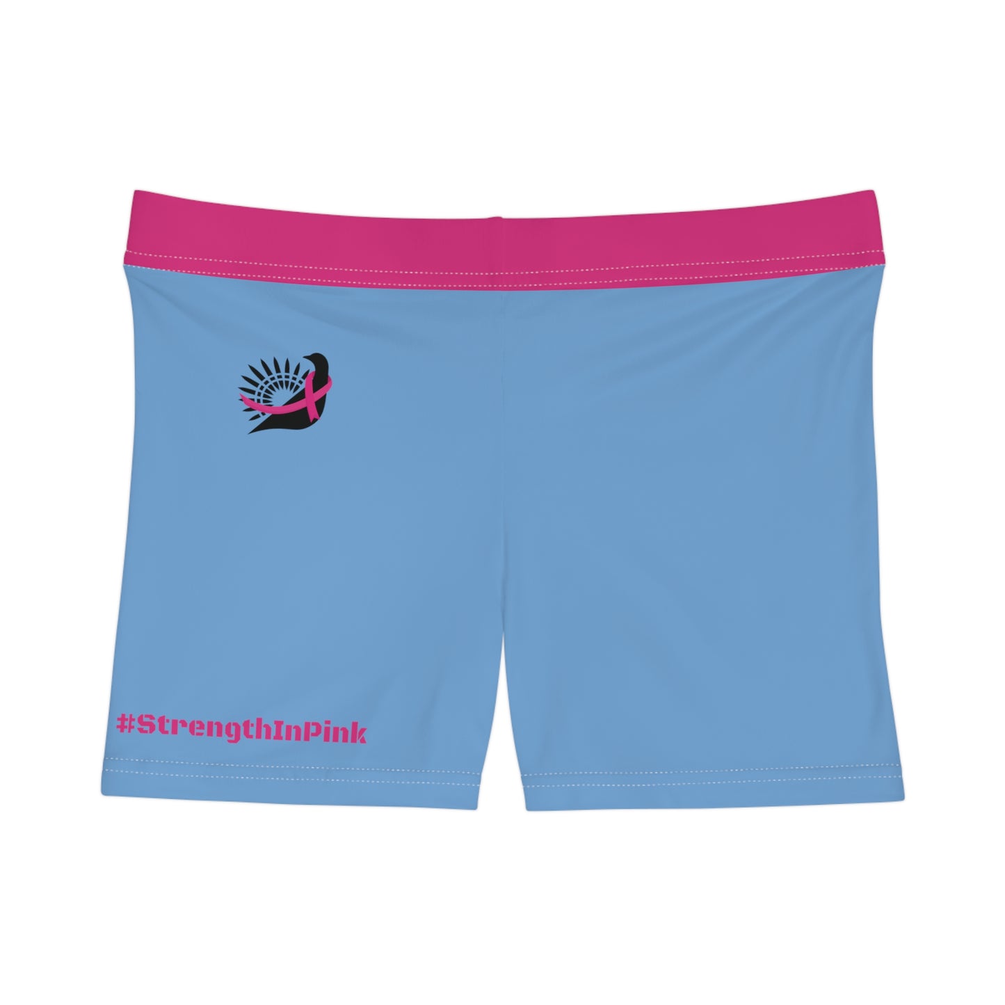 Strength In Pink FlexDry Shorties Lt Blue