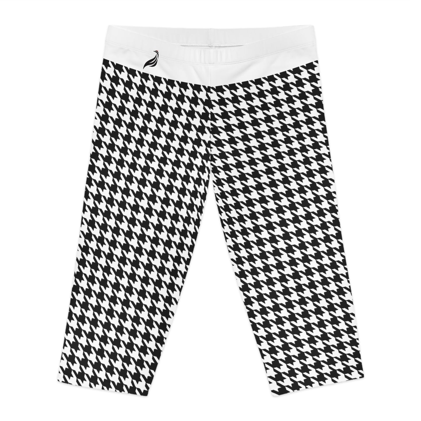 Capri Leggings | Hound's Tooth | White & Black