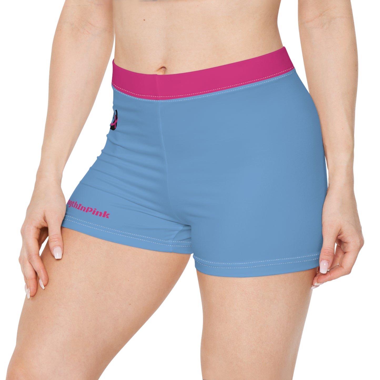Strength In Pink FlexDry Shorties Lt Blue