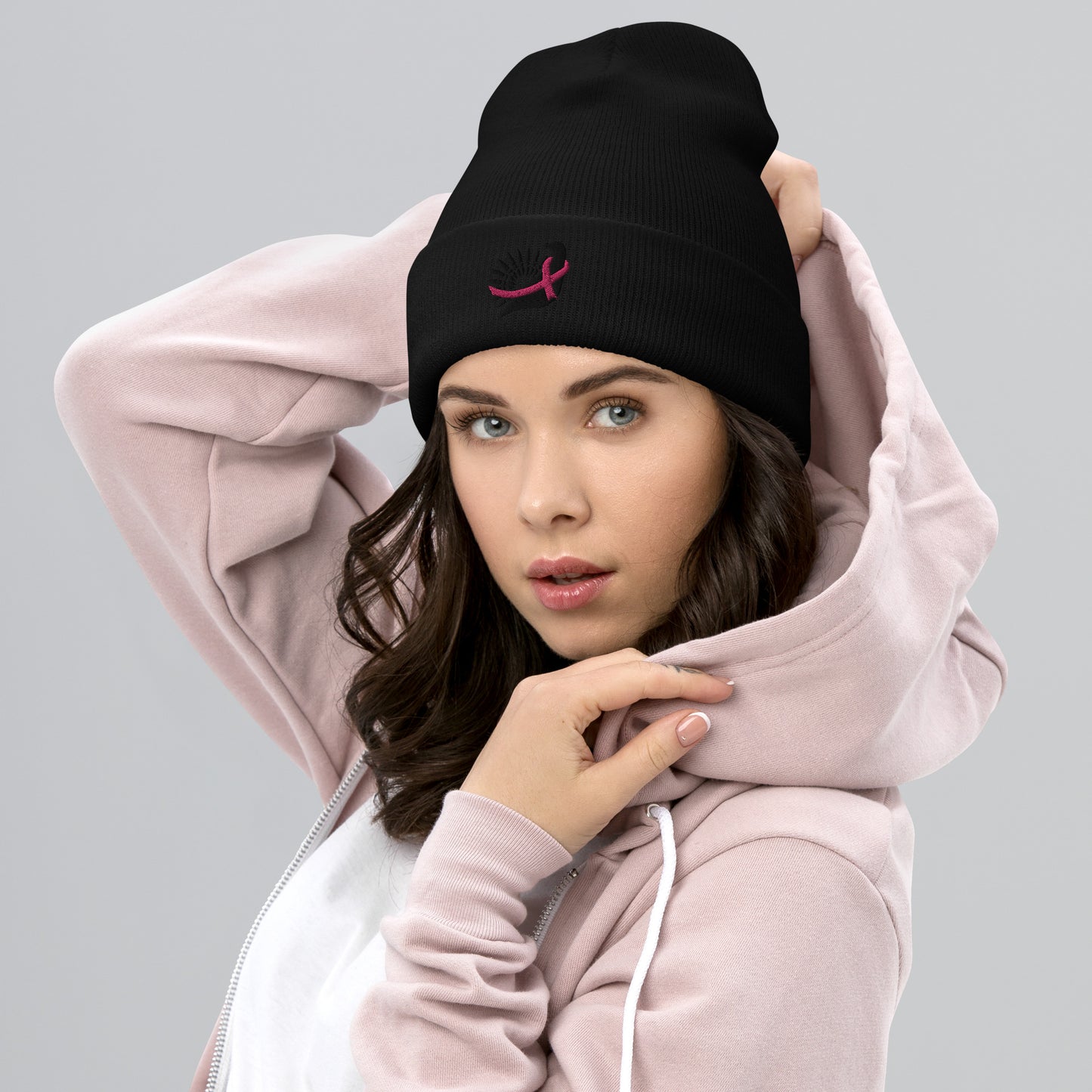 Strength in Pink Cozy Beanie