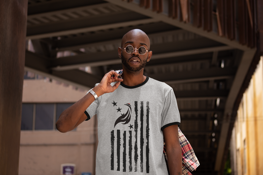 Ringer T-Shirt | 5 Star Flag | BCL