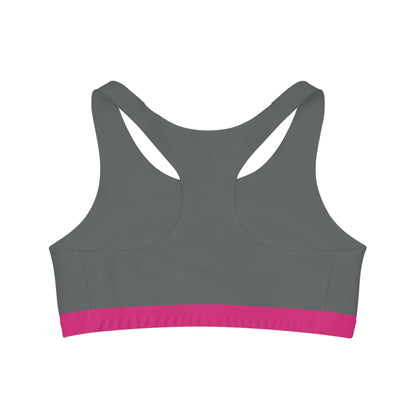 Strength In Pink Seamless Sports Bra Grey/Pink