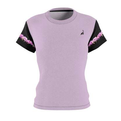 Elegant Soft Tee | Thistle & Black w/Floral Pattern | BCL