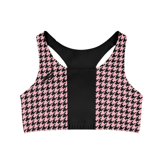 Hound's-2ooth Sports Bra (Pink/Black)