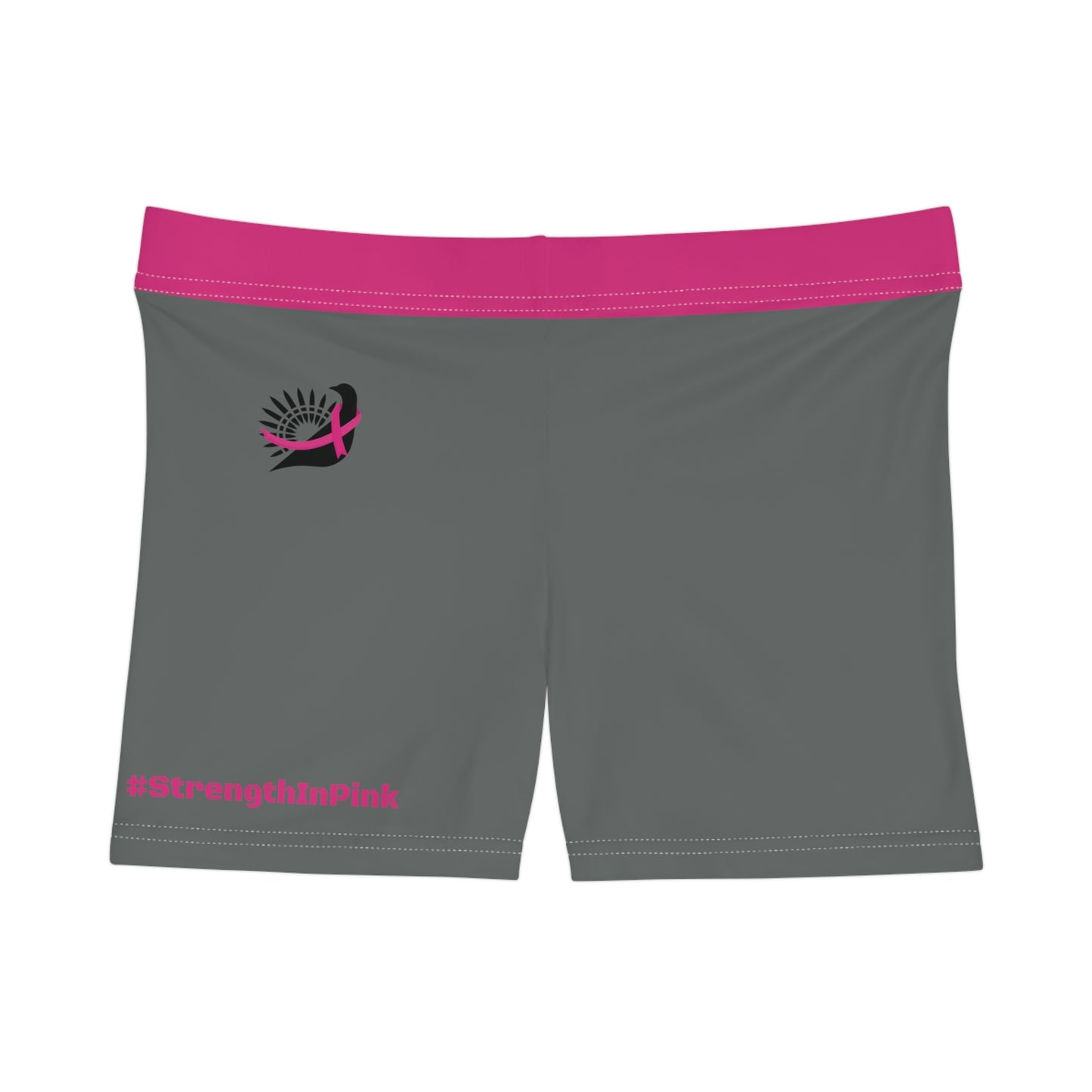 Strength In Pink FlexDry Shorties Grey