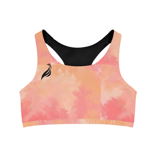 Coral Courage Sports Bra