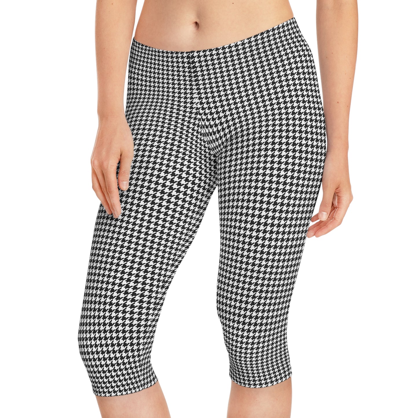 Hound's-tooth Capri Leggings