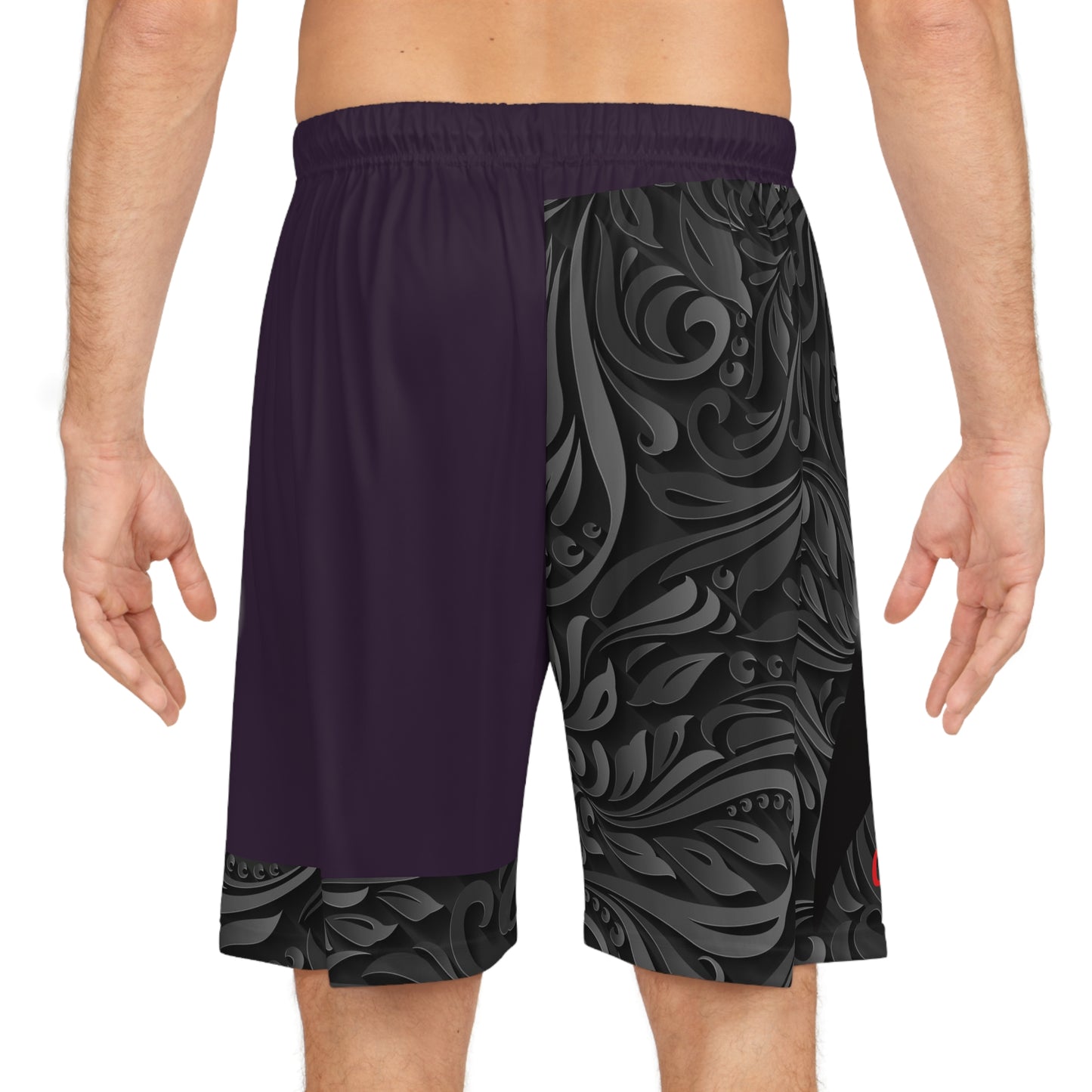 Abstract Split Court Shorts (Regal Plum)