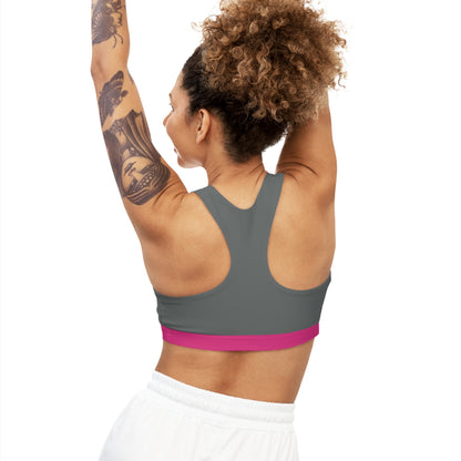 Strength In Pink Seamless Sports Bra Grey/Pink