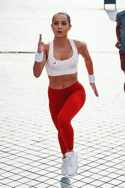 Candy Cane Seamless Sports Bra