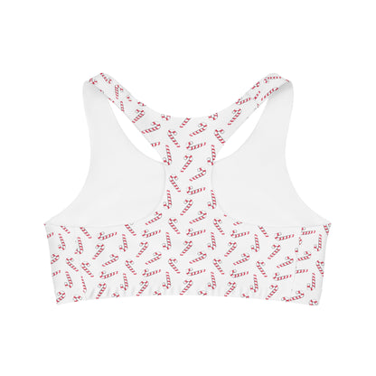 Candy Cane Seamless Sports Bra