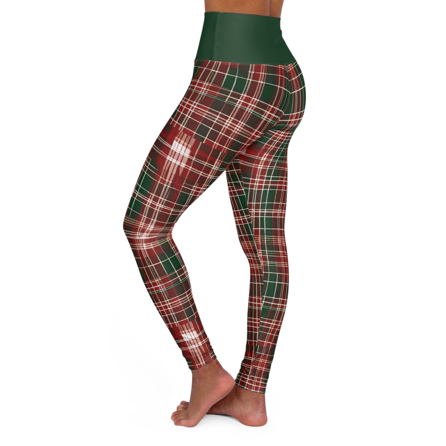 Christmas Plaid HW Yoga Pants