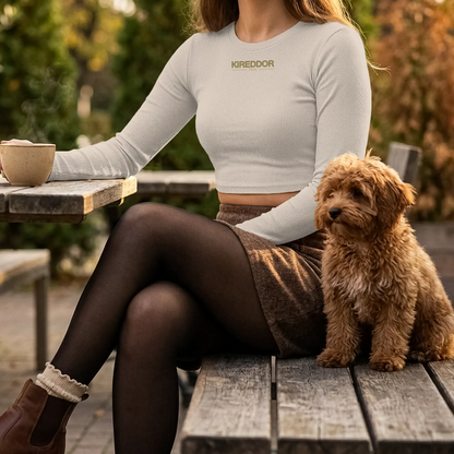 Womens Micro Rib LS Baby Tee