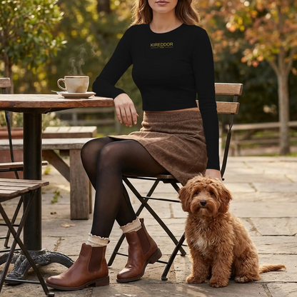 Womens Micro Rib LS Baby Tee