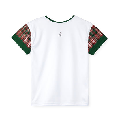 Dino Christmas Plaid Kids Jersey